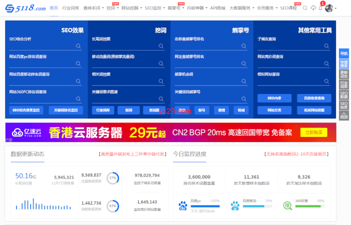 seo查询工具–爱站和5118那个更好?